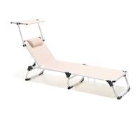 LETTINO PRENDISOLE ALLUMINIO DA GIARDINO PORTATILE RECLINABILE MARE PARASOLE