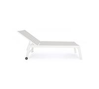 Lettino Prendisole Alto Bizzotto Hilde in Alluminio Seduta Imbottita e Ruote Col