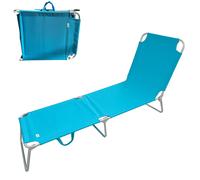 Lettino Prendisole Brandina Windy Azzurro Spiaggia Piscina Terrazza Portatile