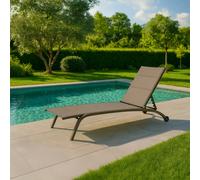 Yes Everyday Lettino In Alluminio Tortora Con Ruote Cleopas