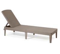 Lettino Prendisole da Giardino 187,5x58x29 cm in Resina Keter Jaipur Cappuccino