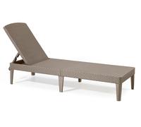 Lettino Prendisole da Giardino 187,5x58x29 cm in Resina Keter Jaipur Cappuccino