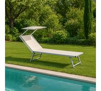 Lettino Prendisole da Giardino Freak Bianco