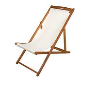 AKTIVE Giardino 61027-Lettino Pieghevole in Legno Acacia Garden, Poliestere, 59 x 100 x 94 cm