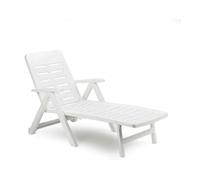 Lettino prendisole da giardino in resina 72x189 cm H 96 cm pieghevole