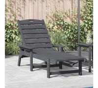 Lettino prendisole grigio chiaro, robusto mobili da giardino in plastica, schienale alto regolabile, per giardino e terrazza, mobili per esterni, resistente alle intemperie, sedie 53 x 162 x 98,5 cm.
