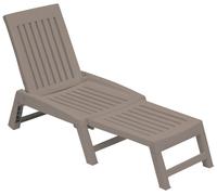 Lettino Prendisole in Resina Bauer Orfeo Tortora