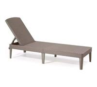 Lettino Prendisole in Resina Spiaggia Piscina Giardino Relax Cappuccino Sdraio