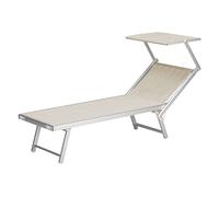 Lettino Mare Deluxe In Alluminio E Textilene 720 Gr/MÂ² - Colore Beige Melange -