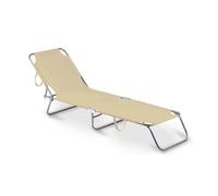 Linea Garden Friend Lettino pieghevole Maiorca in Acciaio e PVC 600D Colore Beige