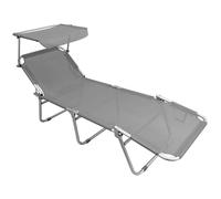 Lettino prendisole pieghevole da mare in alluminio con tetto VIENNA