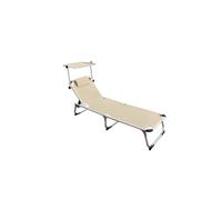 Linea Garden Friend Lettino pieghevole Mykonos in Alluminio e Textilene 2x1 Colore Beige, L1986362