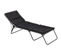 Lafuma Mobilier Lettino, Pieghevole, Schienale regolabile, Sistema di sospensione con lacci, Siesta L, Air Comfort, Colore: Acciaio, LFM2851-6135