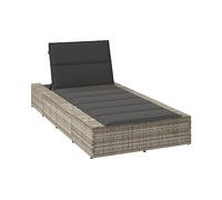 LETTINO PRENDISOLE VIDAXL Con Cuscino Galleggiante Grigio Chiaro In Polyrattan