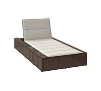 LETTINO PRENDISOLE VIDAXL Con Cuscino Galleggiante Marrone Polyrattan