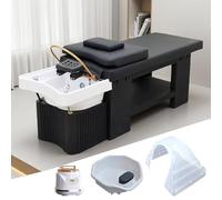 Lettino professionale per shampoo Head Spa, sistema Head Spa a cascata con vaschetta per pediluvio e fumigazione, lettino da massaggio giapponese per spa, saloni di bellezza e barbieri.