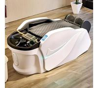 Lettino professionale per shampoo Head Spa - Tavolo da massaggio con riscaldamento per la schiena, massaggio completo del corpo, illuminazione ambientale elegante e ciclo dell'acqua