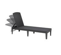 Lettino sdraio da giardino reclinabile effetto rattan Keter Jaipur