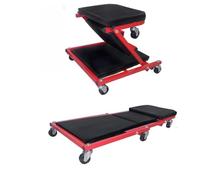 Lettino sottoauto e Sgabello a Carrello 2in1 per Officina Max 150 kg