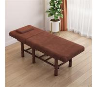 Lettino Spa Robusto, Tavolo da Massaggio Professionale Fisso in Legno con Poggiatesta - Ideale per Trattamenti, Visite, Fisioterapia, Tatuaggi, Trattamenti Viso e Ceretta(E)