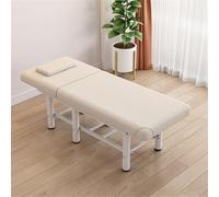 Lettino Spa Robusto, Tavolo da Massaggio Professionale Fisso in Legno con Poggiatesta - Ideale per Trattamenti, Visite, Fisioterapia, Tatuaggi, Trattamenti Viso e Ceretta(D)