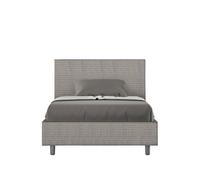 Letto 1 Piazza e Mezzo 120x190 cm con Rete e Contenitore Adele Labirinto 02 Grigio