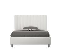 Letto 1 Piazza e Mezzo 120x190 cm con Rete e Contenitore Agueda Bianco