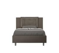 Letto 1 Piazza e Mezzo 120x200 cm con Rete e Contenitore Annalisa Cappuccino