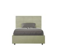 Letto 1 Piazza e Mezzo 120x200 cm con Rete e Contenitore Mika Tè verde