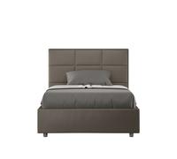 Letto 1 Piazza e Mezzo 120x200 cm con Rete Mika Cappuccino