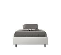 Letto 1 Piazza e Mezzo Sommier 120x190 cm con Rete Azelia Bianco