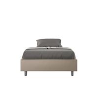 Letto 1 Piazza e Mezzo Sommier 120x190 cm con Rete Azelia Tortora