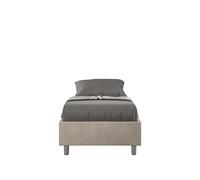 Letto 1 Piazza e Mezzo Sommier 120x210 cm Senza Rete Azelia Sabbia