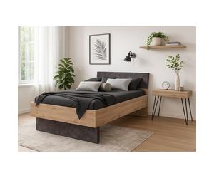 LETTO 1PIAZZA E 1/2 CON GIROLETTO MOD. LAFABRICA ROVERE ARTISAN E TADAO