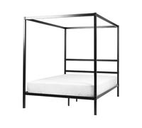 Letto a baldacchino LESTARDS Metallo Nero 140 x 200 cm