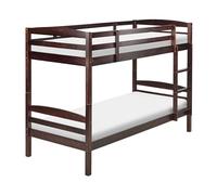 Letto A Castello 90 x 200 cm in Legno Scuro con Cassettiera