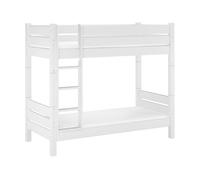 Letto a castello bianco in Pino 100x200 doghe rigide e materassi 60.16-10WT100M