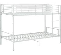 vidaXL Letto a Castello Bianco in Metallo 90x200 cm