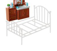 Letto a castello in miniatura - Bambola in metallo | Mobili per bambole BEDD | COTTO DELLE BOLLE VINTAGE PER PLAY FINE, DOPPIONE E MINI SEGLIO DI MINI SALA PER BASSI E IL COLLETTORI