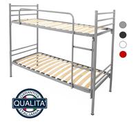 Letto a Castello per Bambini e Adulti 200x80 h150 cm scomp 2 letti vari colori