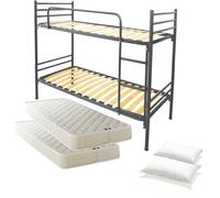 Letto a Castello per Bambini e Adulti 200x80 h150 cm scomp 2 letti vari colori