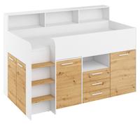 Letto a castello per bambini NEO L, letto con scrivania, lato sinistro