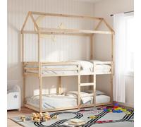 Letto a Castello senza Materasso 90x190 cm Legno di Pino