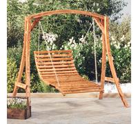 Letto a Dondolo in Legno Massello di Abete con Finitura in teak