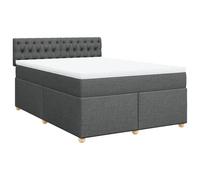 Letto a molle, 140 x 200 cm, con materasso a molle insacchettate e cuscino traspirante, struttura stabile in legno di pino, rivestimento lavabile, proprietà di riposo medio per un sonno riposante
