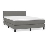 Letto a molle, 140 x 200 cm, con materasso a molle insacchettate e topper, testiera regolabile in altezza, supporto medio per chi dorme sulla schiena e sulla pancia, tessuto in poliestere traspirante