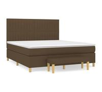 Letto a molle, 160 x 200 cm, con materasso a molle insacchettate e testiera regolabile in altezza, tessuto traspirante, ideale per chi dorme sulla schiena e sulla pancia, include coprimaterasso e