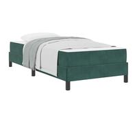 Letto a molle con materasso Verde Scuro 80 x 200 cm Tessuto design moderno per camera da letto telaio in legno ingegnerizzato materasso a molle insacchettate supporto tranquille stabile resistente