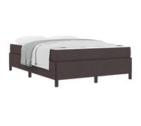 Letto a molle Marrone Scuro 140 x 200 cm Tessuto con materasso a molle insacchettate, struttura in legno ingegnerizzato, rete a doghe fisse, medio sostegno, camera moderna, coppia, 2 persone, 280 kg
