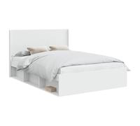 Letto a piattaforma con contenitore e testiera Struttura con stoccaggio per camera da moderna struttura letto Queen con comodini integrati per organizzazione camera doghe doghe senza rete
